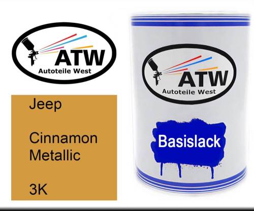 Jeep, Cinnamon Metallic, 3K: 500ml Lackdose, von ATW Autoteile West.